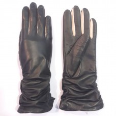 Жіночі шкіряні рукавички GlovesUA мод.362 темно-сірі
