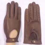 Жіночі шкіряні рукавички GlovesUA мод.274 ашез