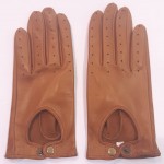 Женские автомобильные кожаные перчатки  GlovesUA  мод-274 кирпичные